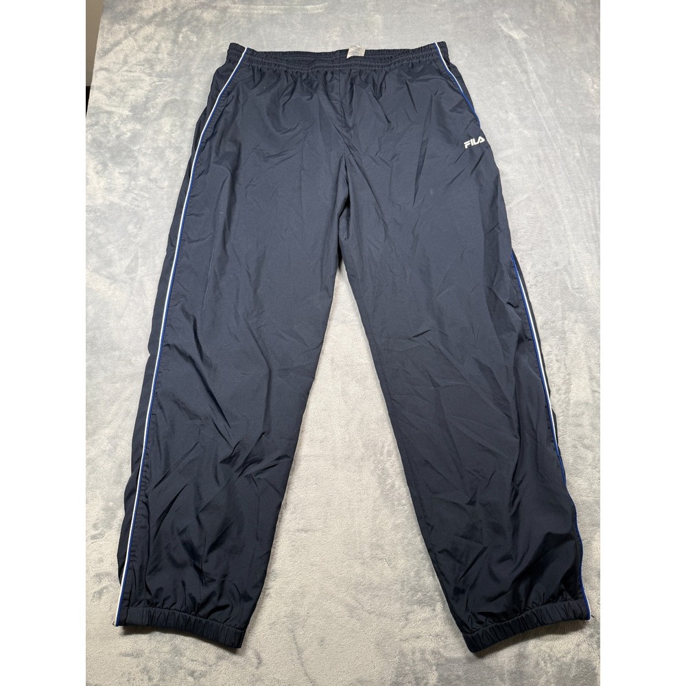 FILA Sportswear Track Pants Mens 2XL Dark Blue Athletic Elastic Waist Athleisure